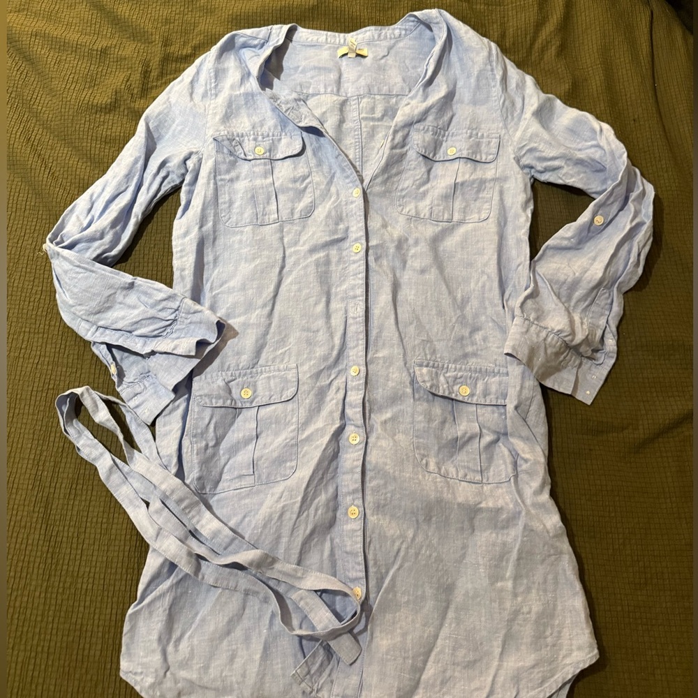 Joie Sky Blue Casual Shirt Dress